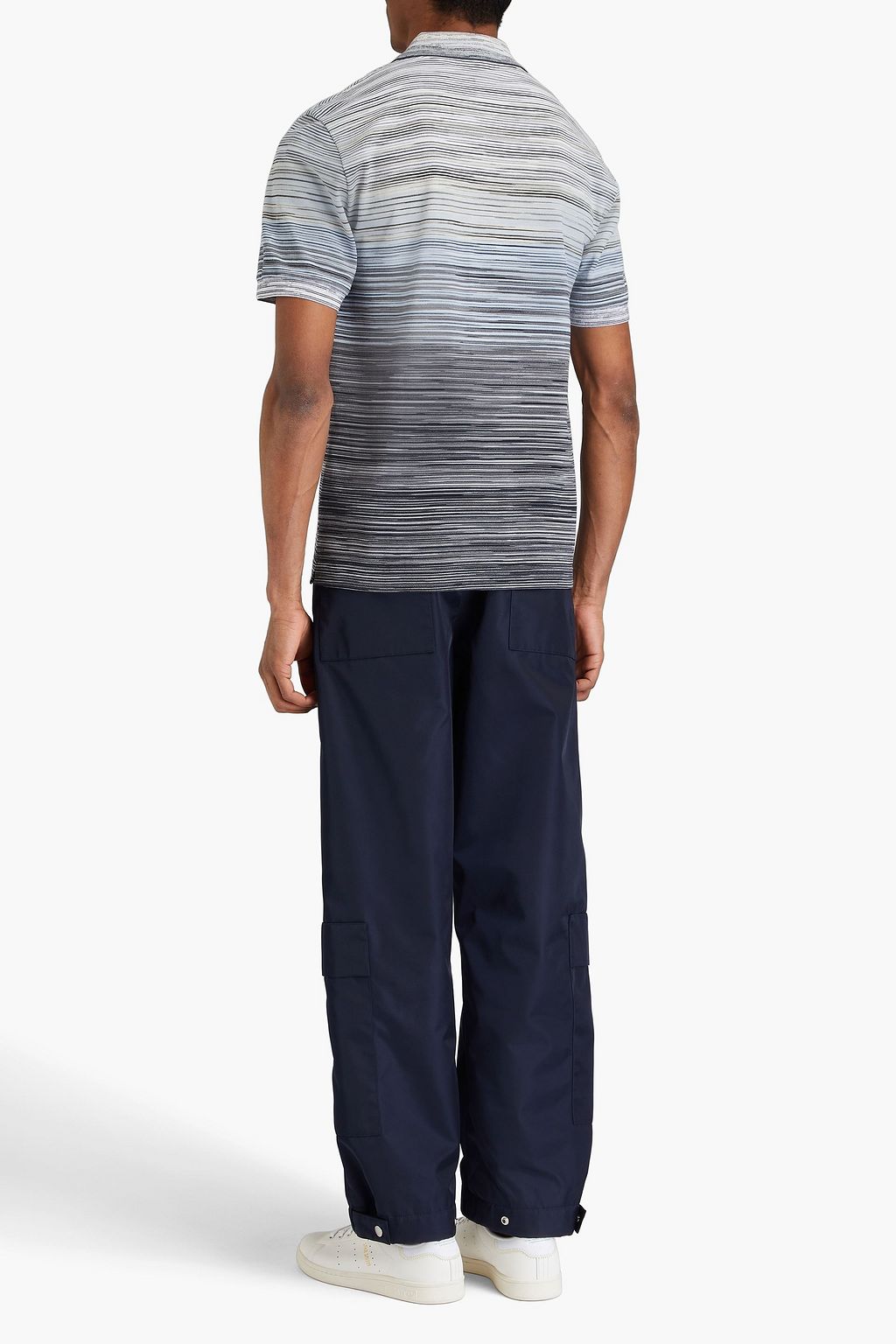 MISSONI Space-dyed cotton-piqué polo shirt