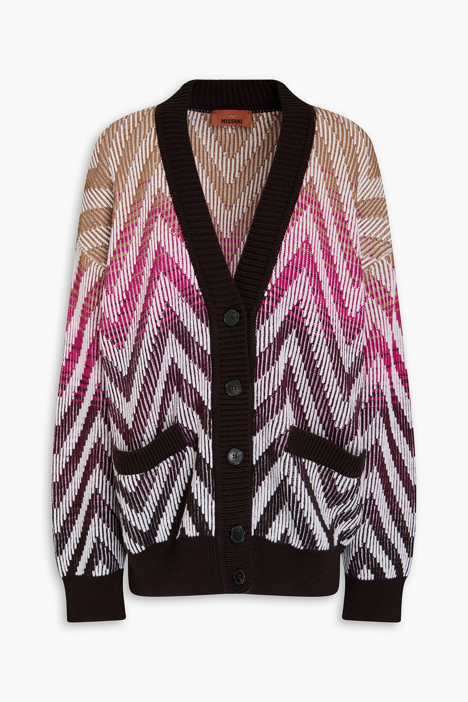 Missoni Ribbed Wool And Cotton-blend Cardigan In Multicolor