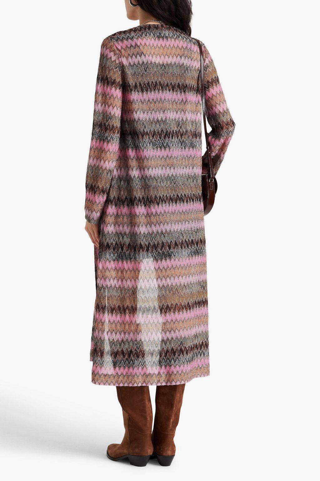 MISSONI Metallic crochet-knit cardigan