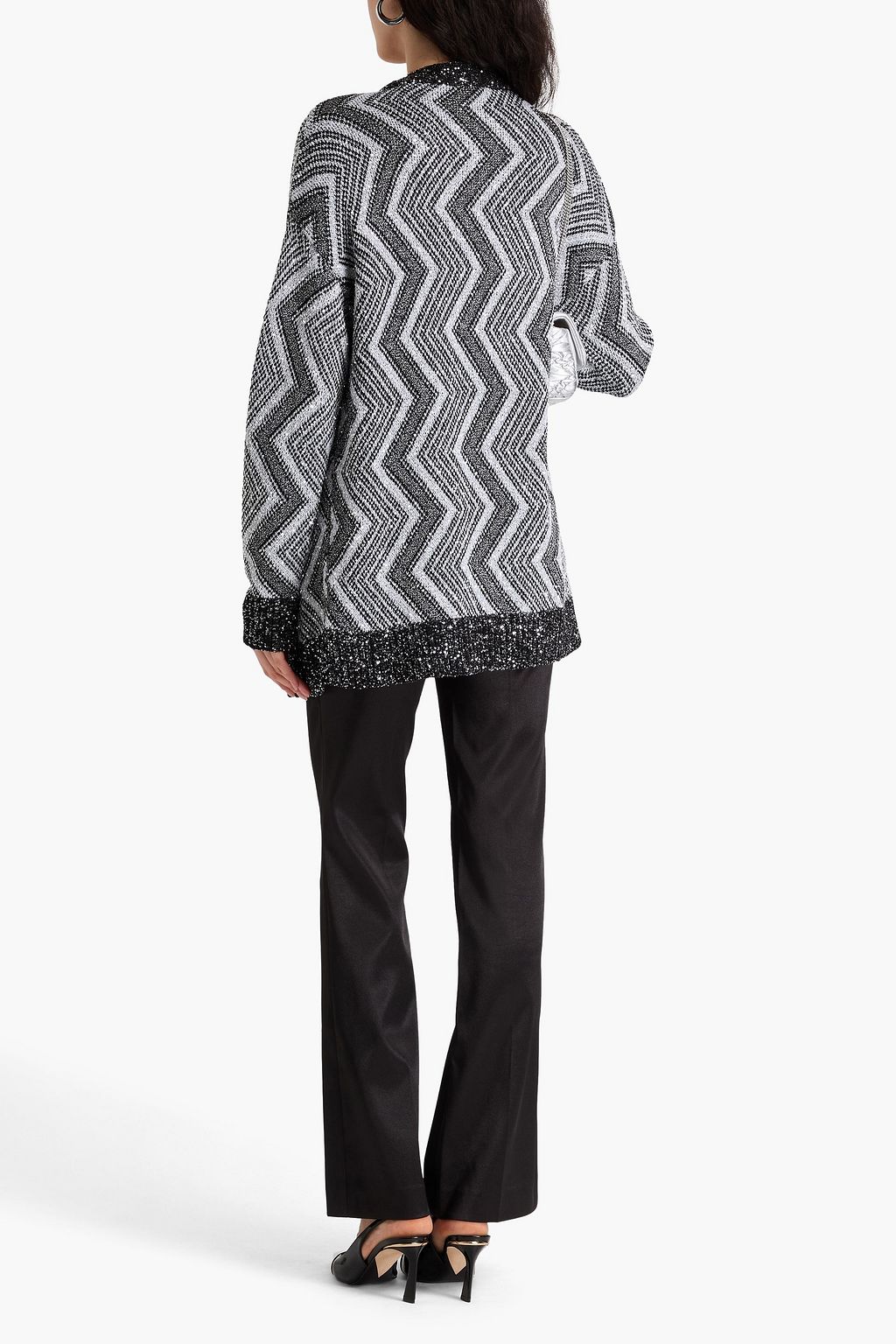 MISSONI Metallic crochet-knit cardigan