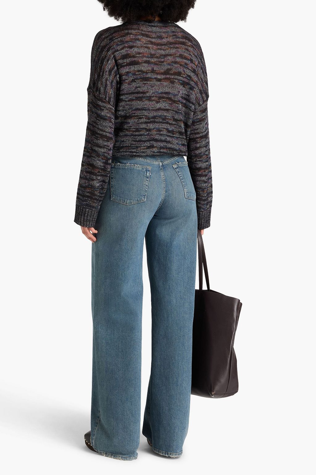 MISSONI Space-dyed crochet-knit sweater