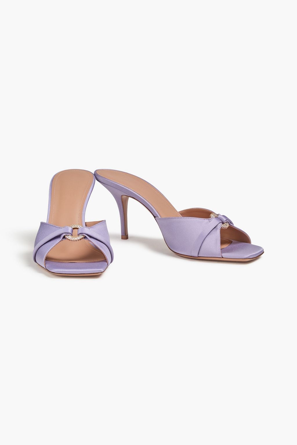 MALONE SOULIERS حذاء ميول "باتريشا 70" من الساتان مزين بزخارف