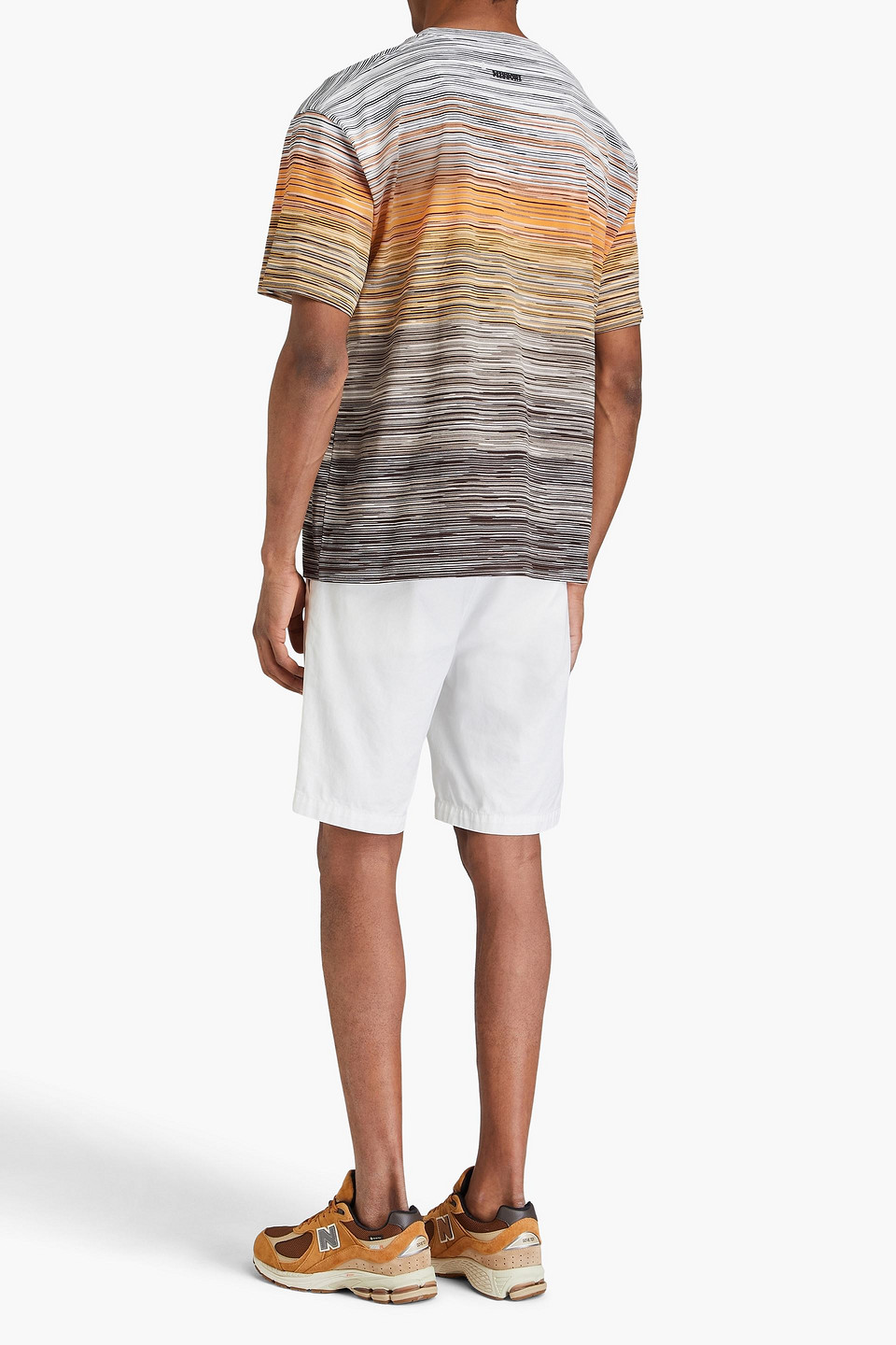 Missoni Slub Cotton Jersey T-shirt In Multicolor In Orange