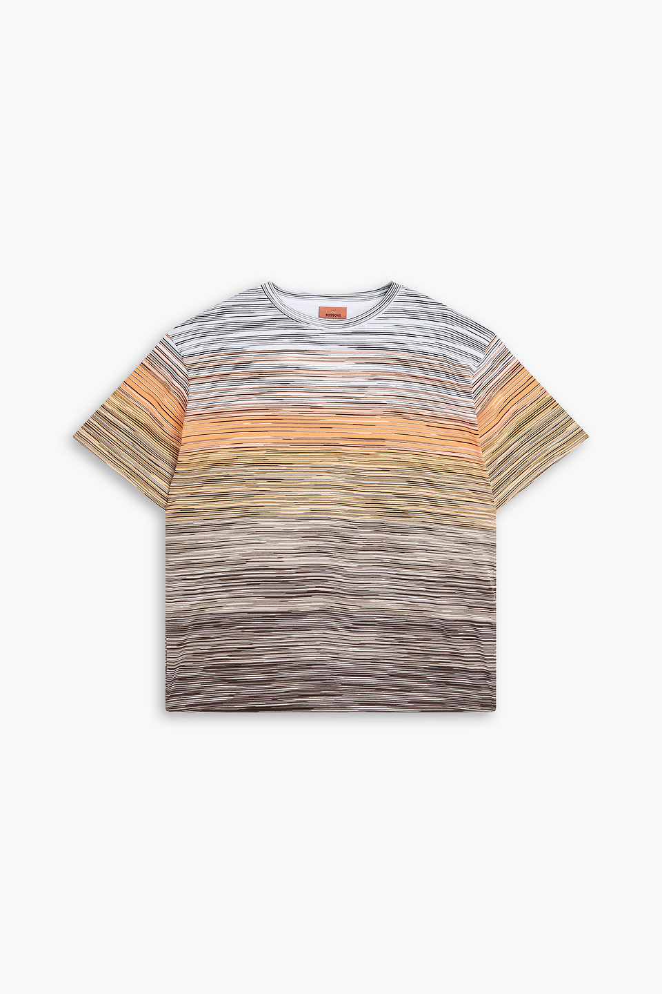 Missoni Slub Cotton Jersey T-shirt In Multicolor In Orange