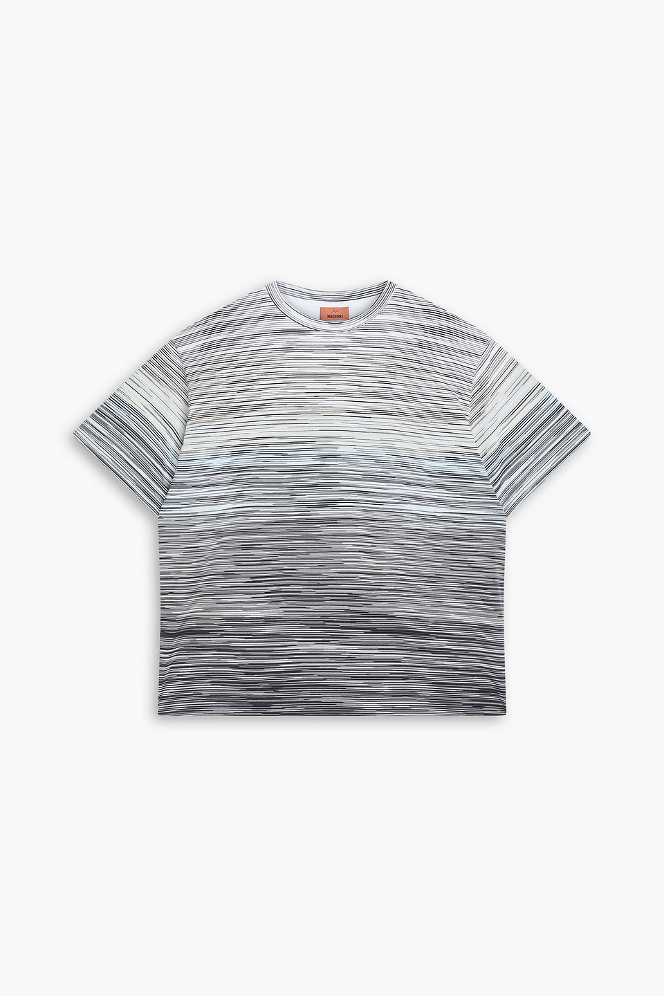 Missoni Space-dyed Cotton-jersey T-shirt In Light Blue