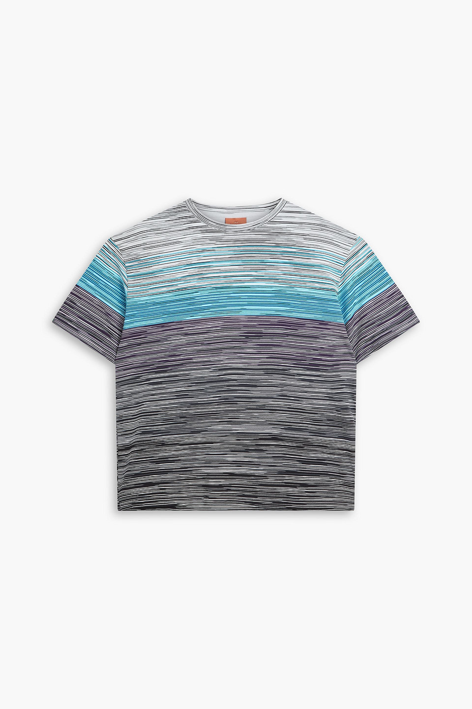 Missoni Space-dyed Cotton-jersey T-shirt In Dark Gray