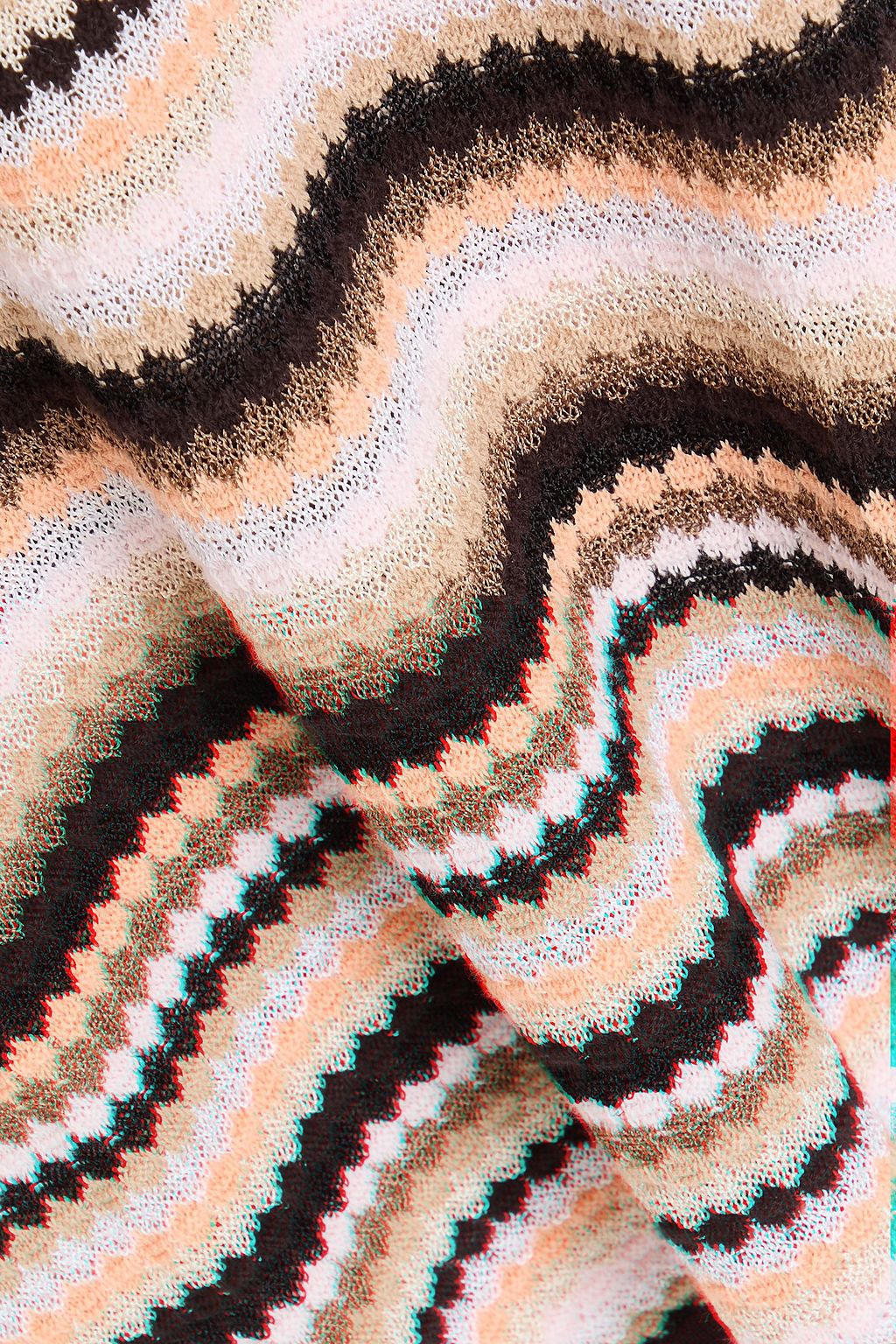 MISSONI Striped crochet-knit cotton-blend tank