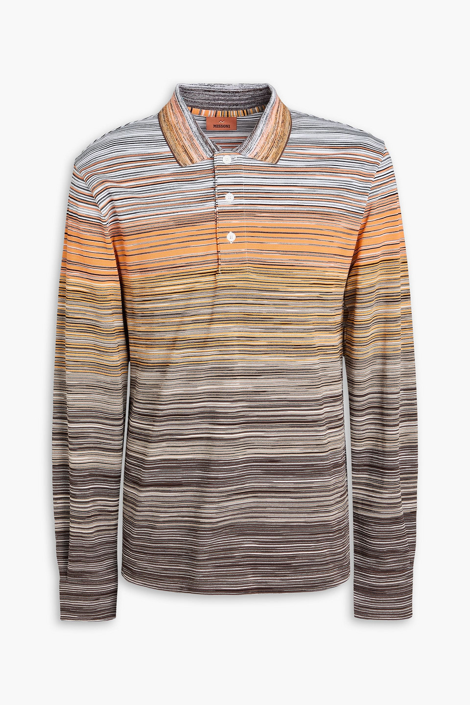 Missoni Space-dyed Cotton-piqué Polo Shirt In Multicolor
