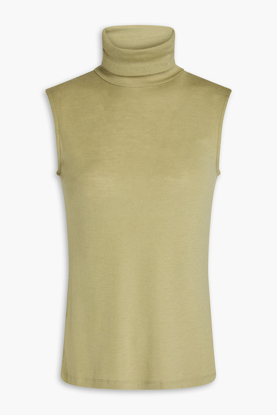 Rohe Merino Wool Turtleneck Top In Salbeigrün