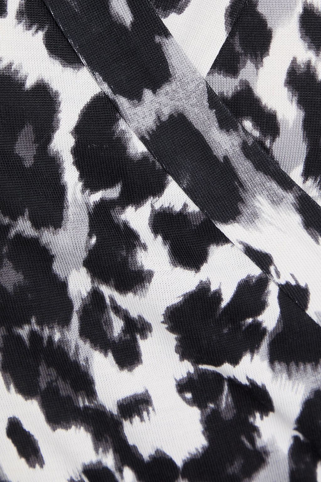 DIANE VON FURSTENBERG シルクジャージー ミニラップドレス レオパードプリント