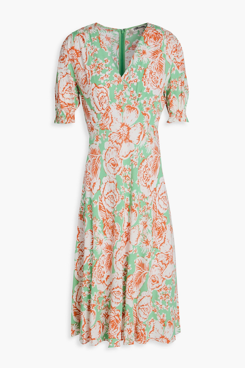 Diane Von Furstenberg Jemma Floral-print Crepe Dress