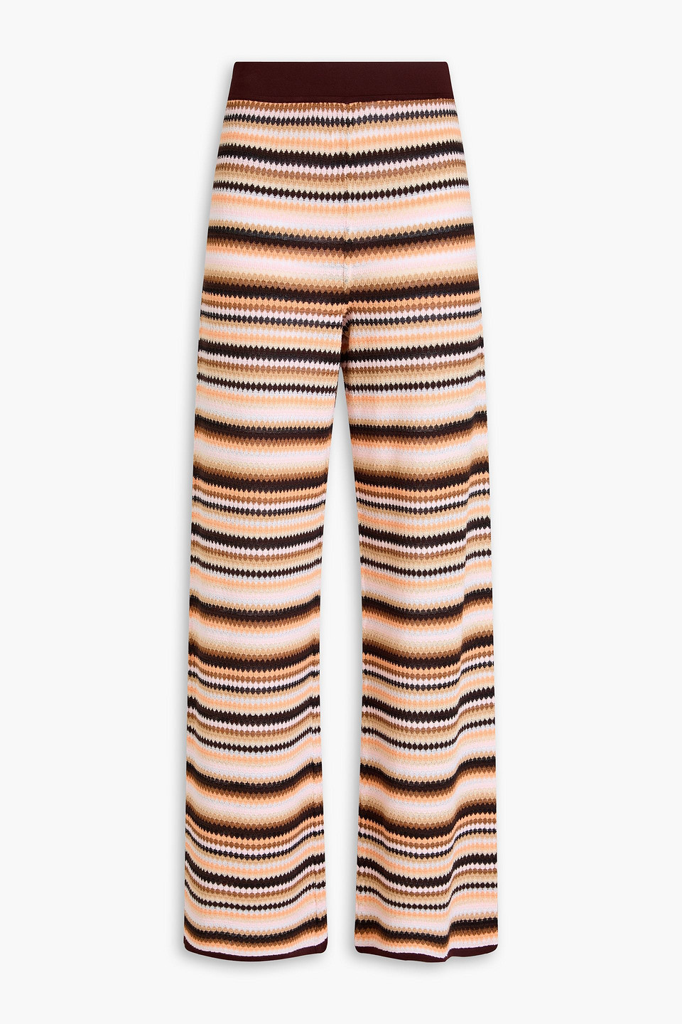 Missoni Crochet-knit Cotton-blend Wide-leg Pants In Multicolor