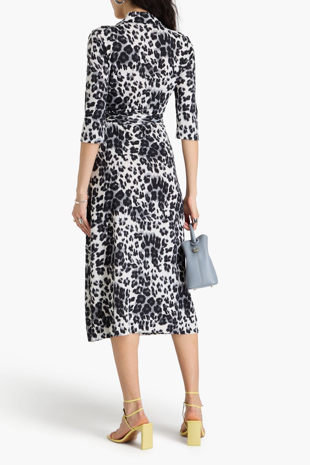 DIANE VON FURSTENBERG Abigail leopard-print silk-jersey midi wrap dress