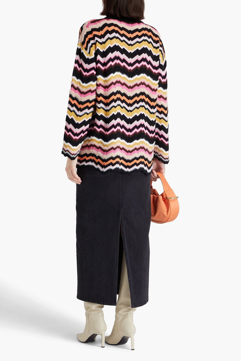 MISSONI Brushed crochet-knit cardigan