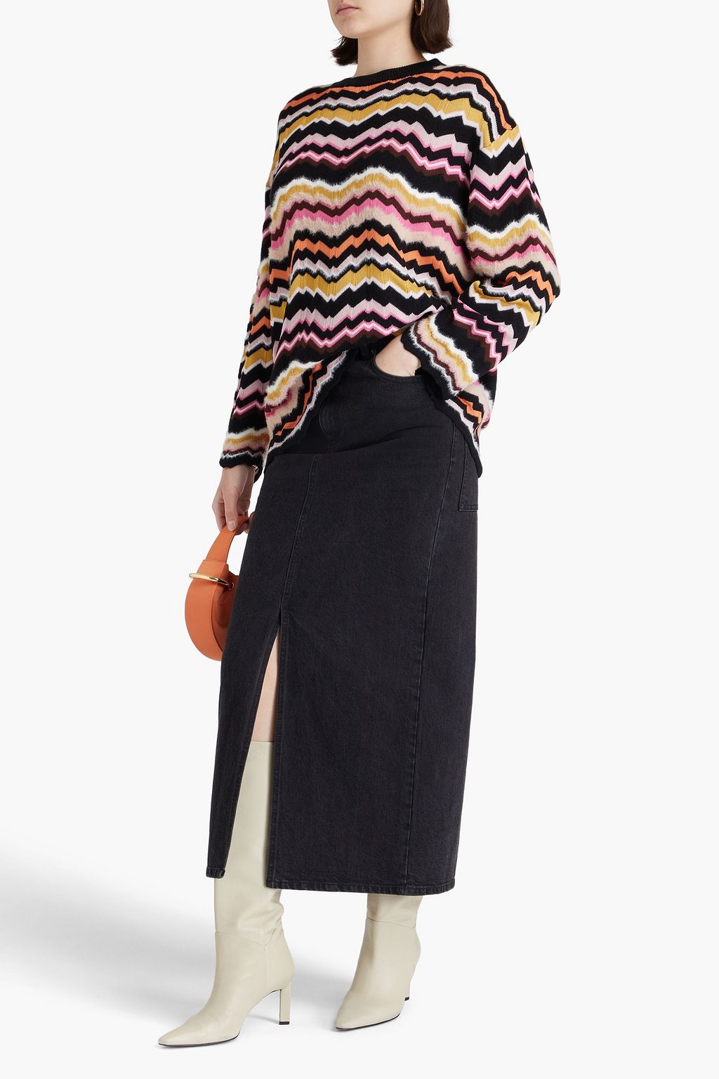 MISSONI Brushed crochet-knit cardigan