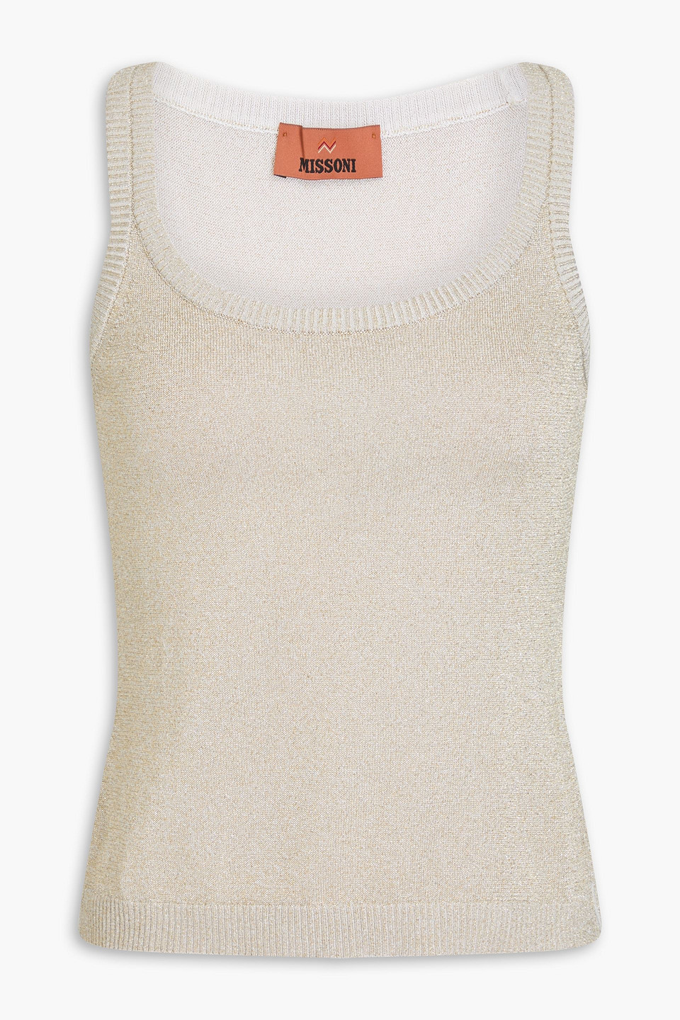 Missoni Metallic-weave Knitted Tank In Gold