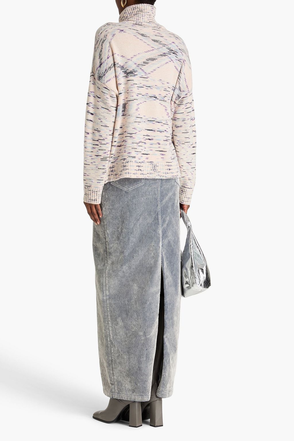 MISSONI カシミヤ タートルネックセーター スペースダイ