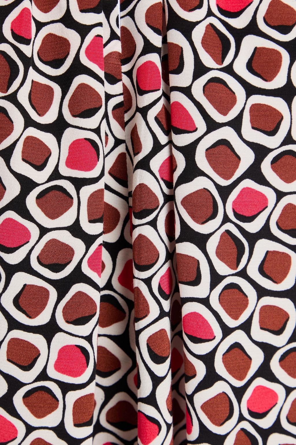 DIANE VON FURSTENBERG クレープデシン ブラウス カットアウト プリント入り
