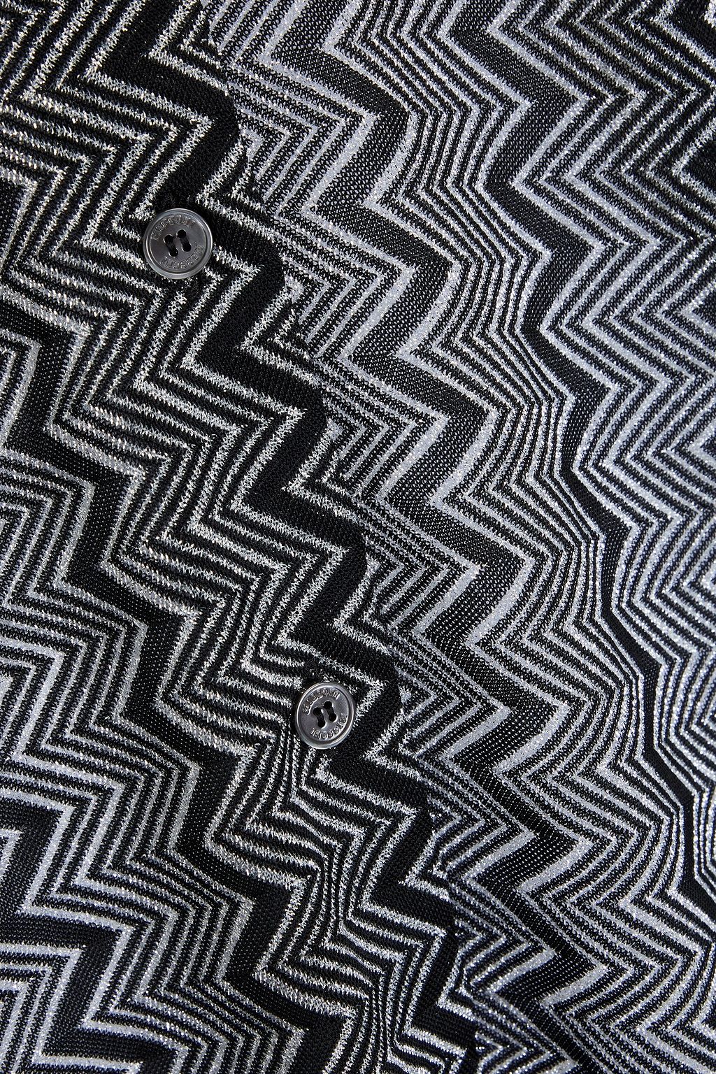 MISSONI قميص من نسيج بحبكة كروشيه بلون معدني