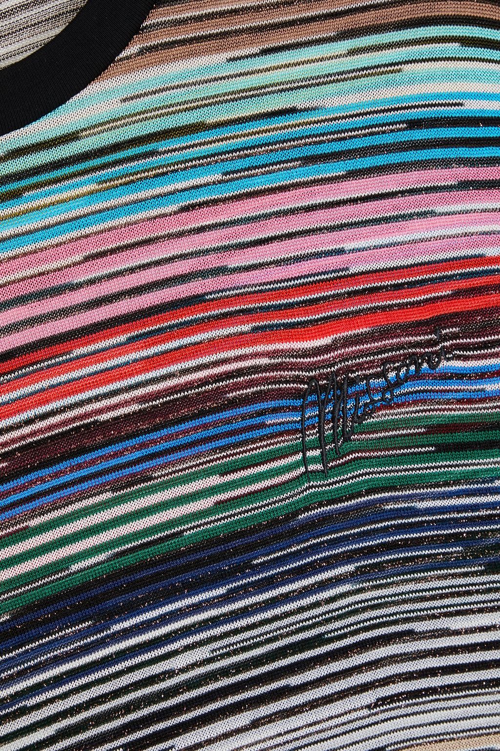 MISSONI تي شيرت من نسيج بحبكة جاكار مغزول بلونين