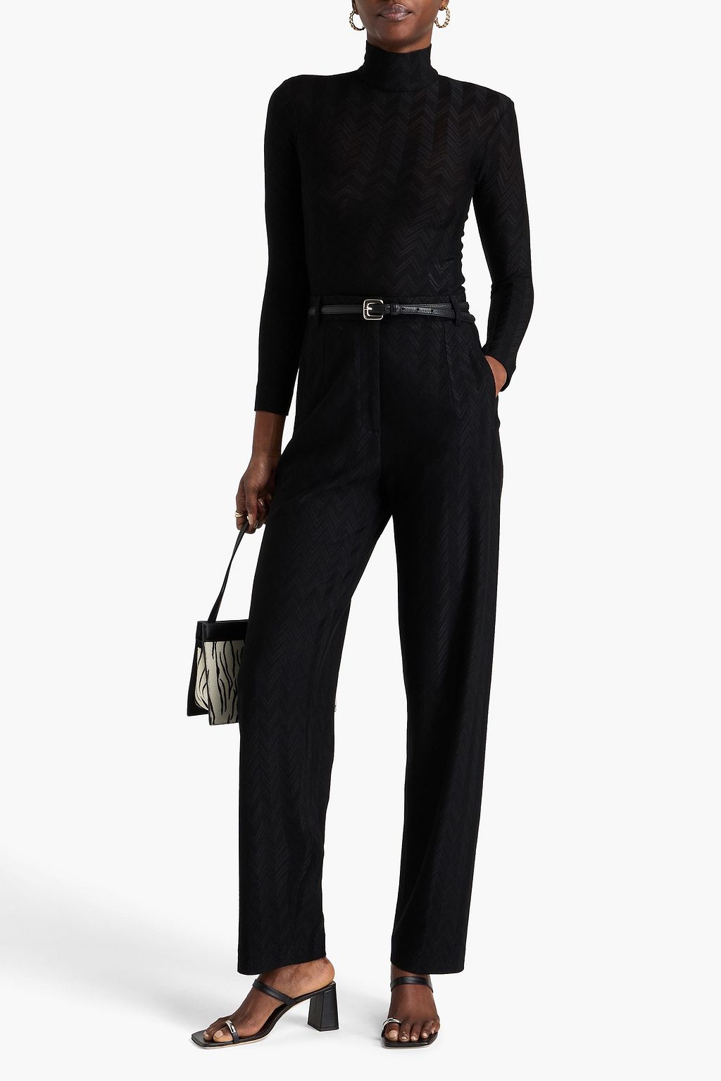 MISSONI Jacquard-knit wool-blend tapered pants