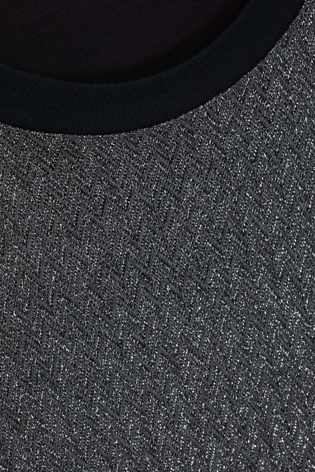 MISSONI تي شيرت من مزيج من القطن بحبكة كروشيه بلون معدني