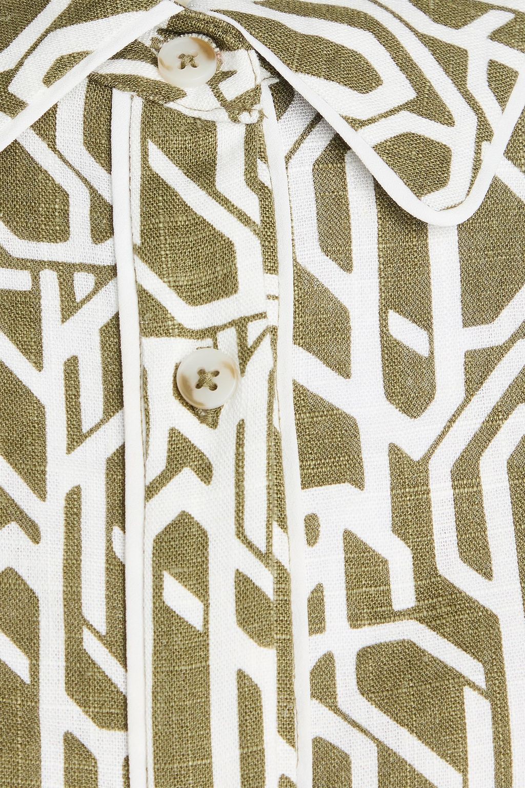 DIANE VON FURSTENBERG 織地 シャツ プリント入り
