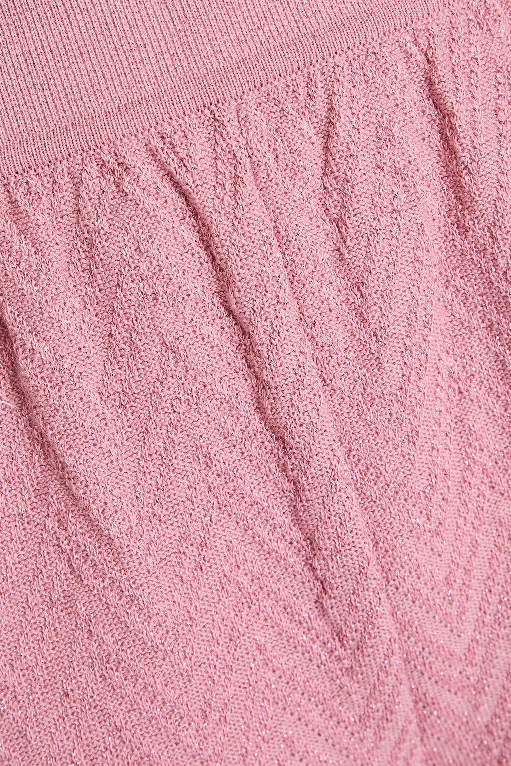 MISSONI بنطلون بأرجل مستقيمة من مزيج من القطن بحبكة كروشيه