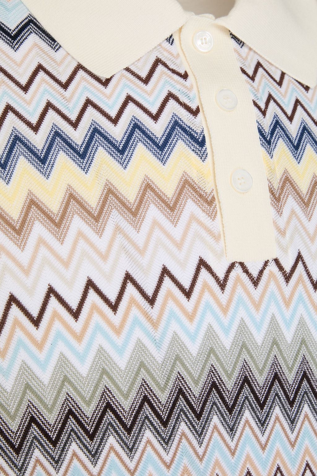 MISSONI Crochet-knit cotton polo shirt