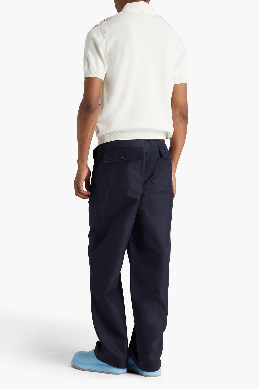 MISSONI Crochet-knit cotton polo shirt