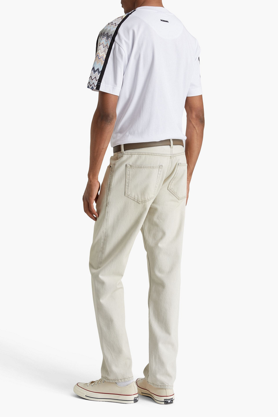 MISSONI KNIT-TRIMMED COTTON-JERSEY T-SHIRT