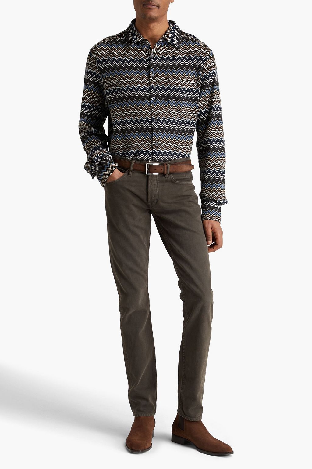 MISSONI قميص من القطن بحبكة كروشيه