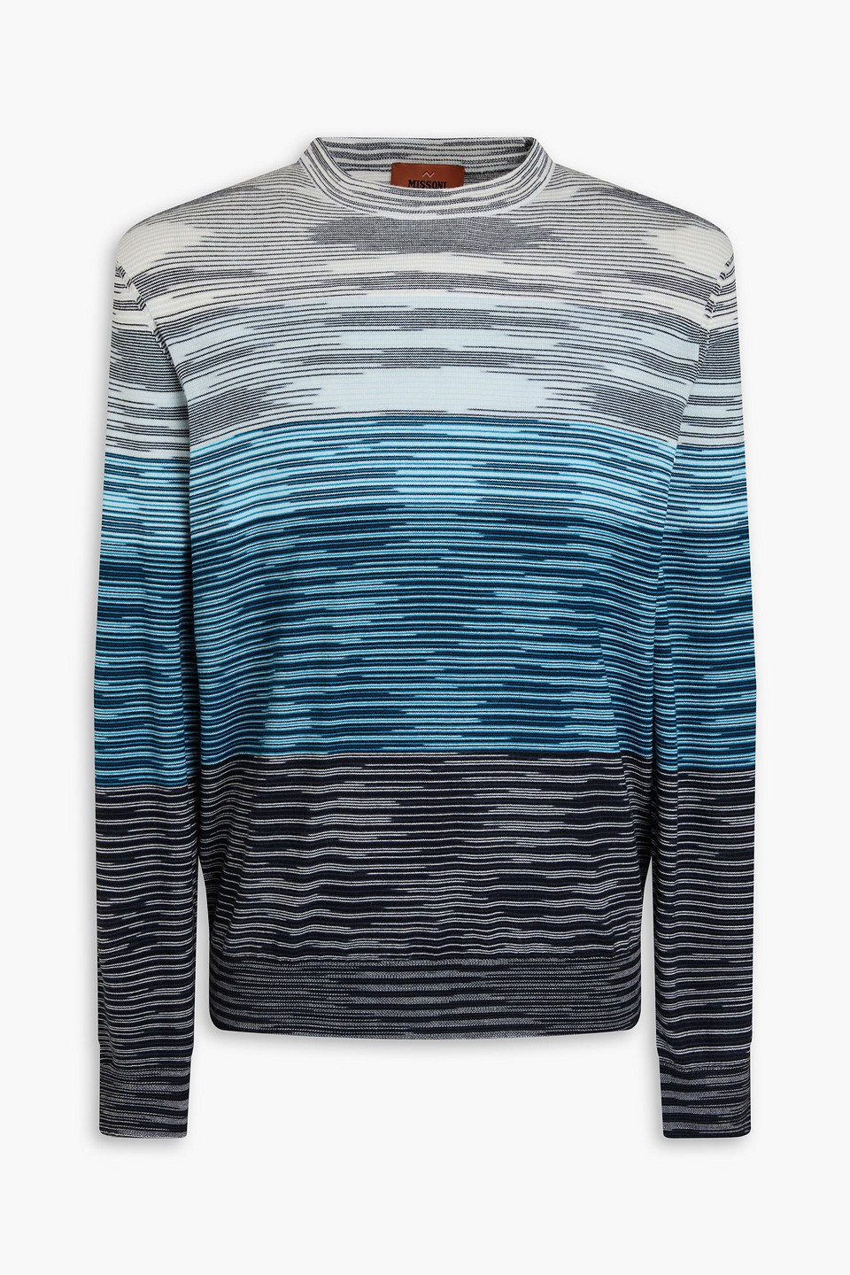 Missoni Space-dyed Cotton Jumper In Blue