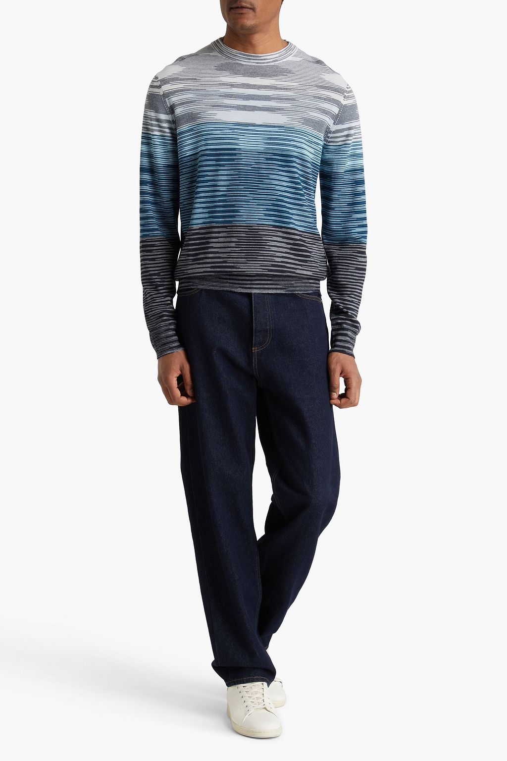 MISSONI كنزة رياضية من الصوف بألوان متداخلة