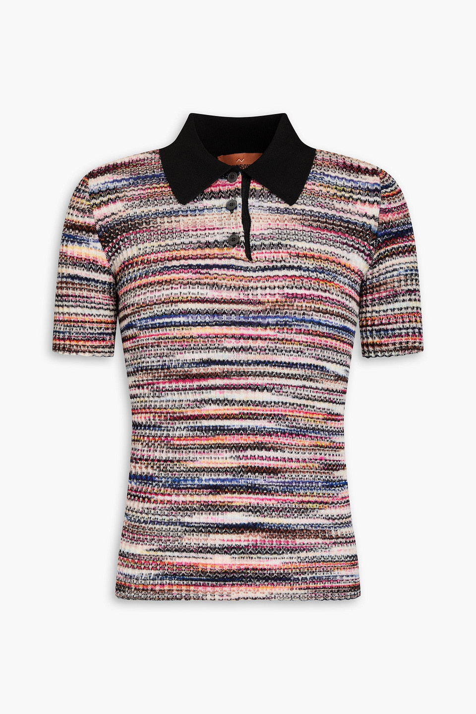Missoni Marled Jacquard-knit Polo Shirt In Multicolor