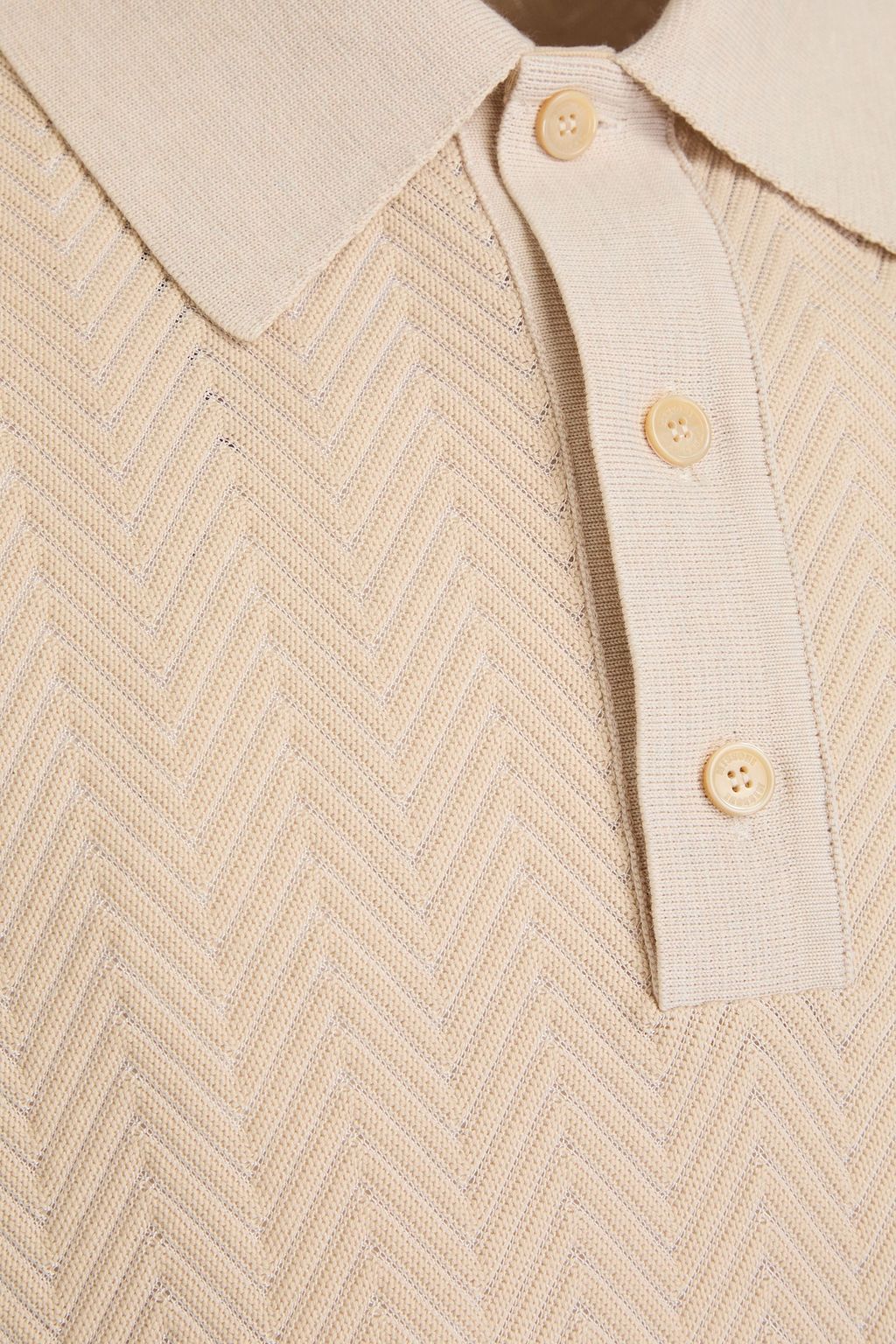 MISSONI 자카드 니트 코튼 혼방 폴로 셔츠