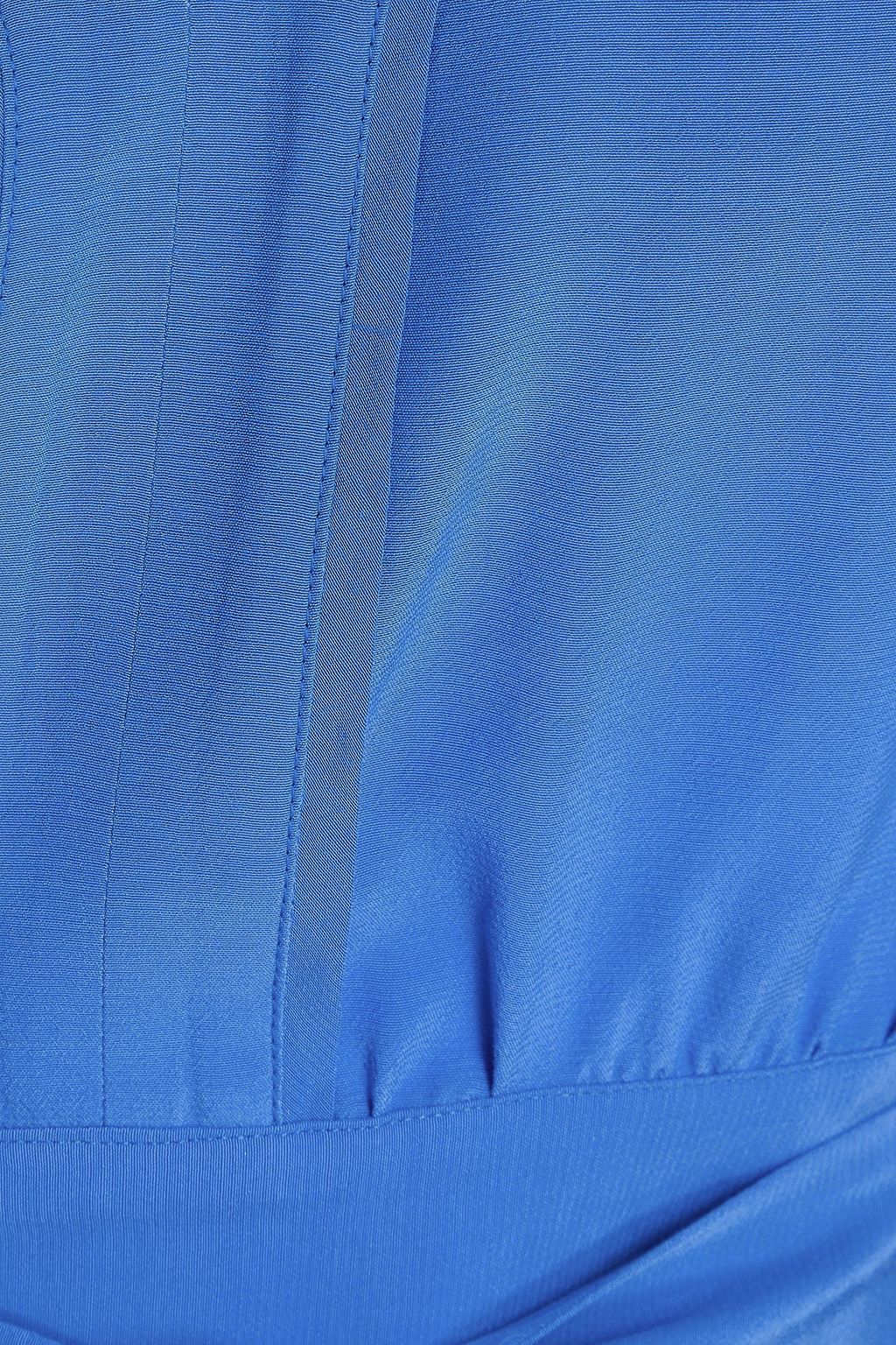 DIANE VON FURSTENBERG Lucie cropped crepe de chine wrap blouse