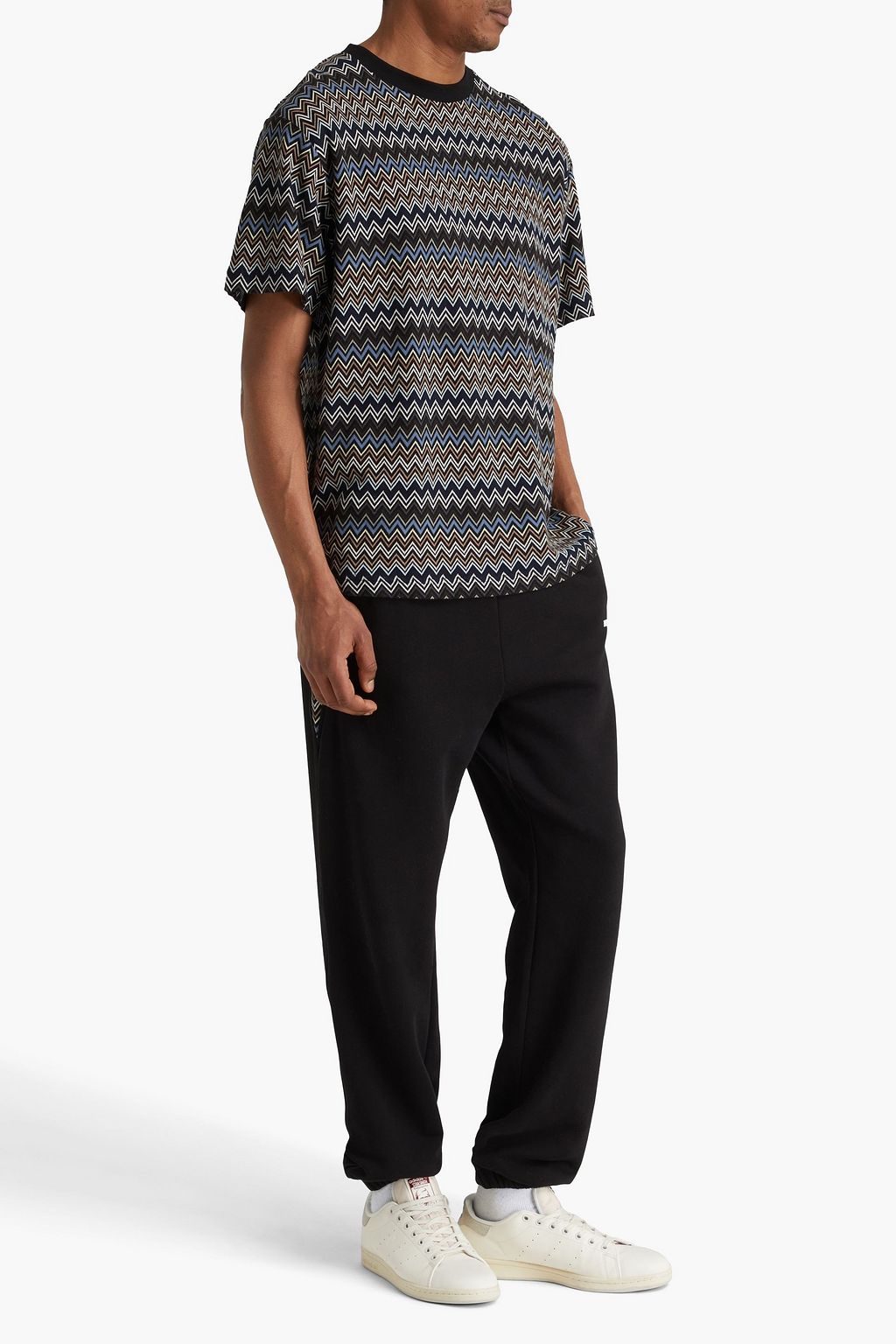MISSONI تي شيرت من القطن بحبكة كروشيه