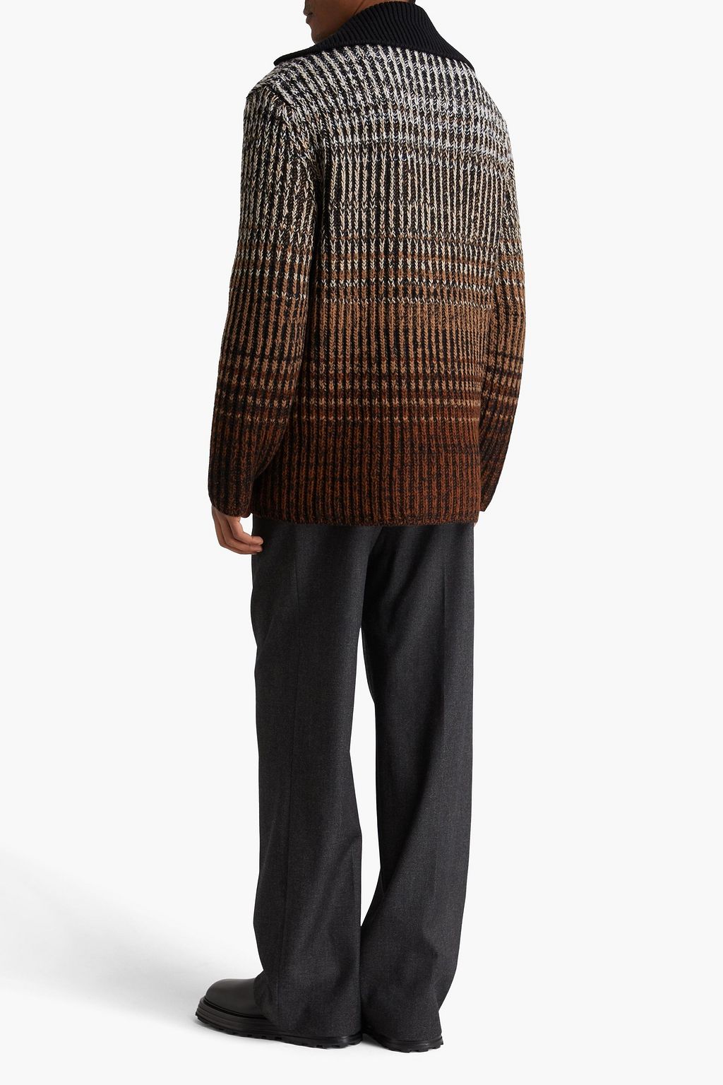 MISSONI كارديغان من الصوف متدرّج الألوان ومضلّع
