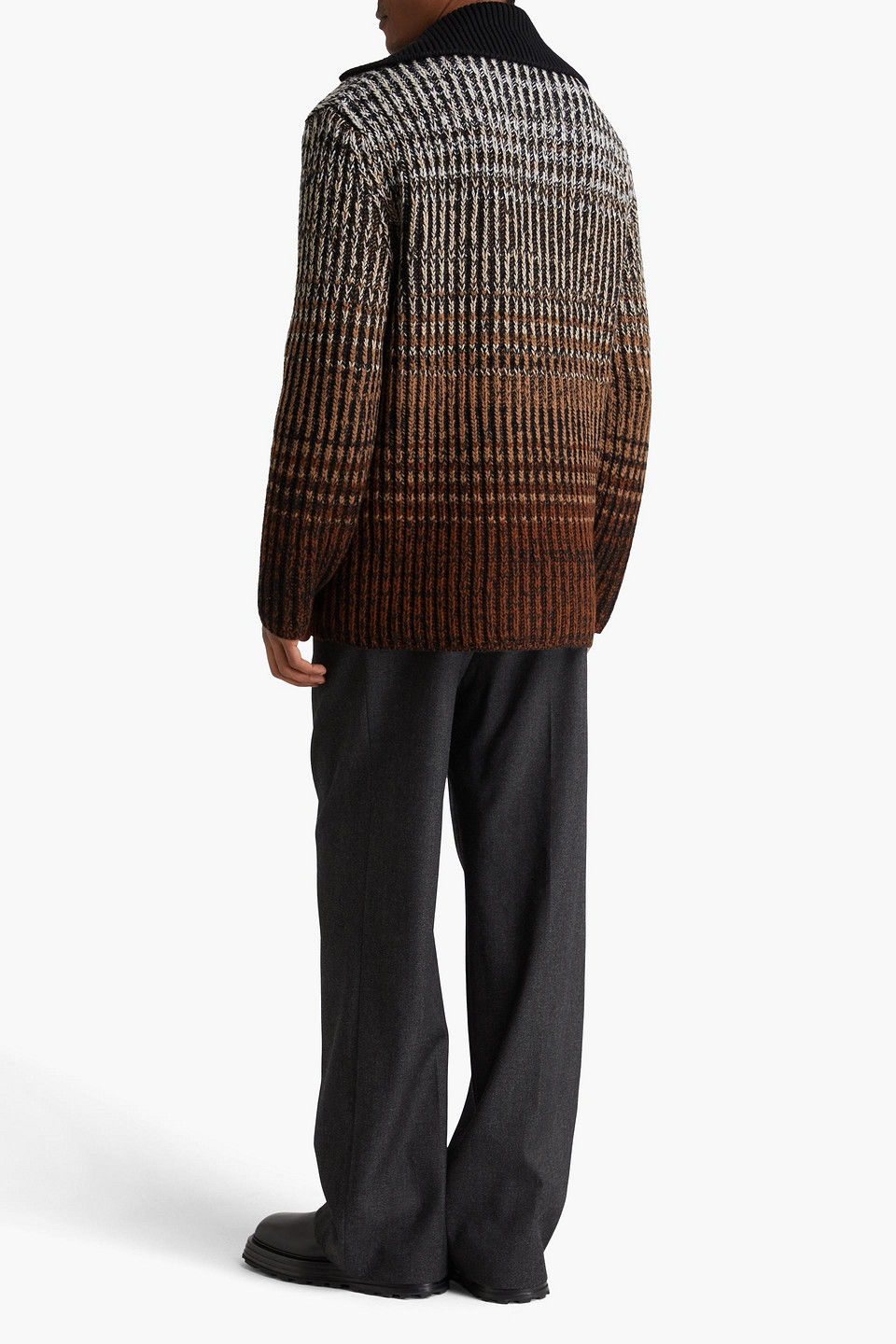 Missoni - Cardigan Aus Gerippter Wolle Mit Farbverlauf - Braun - It 50 