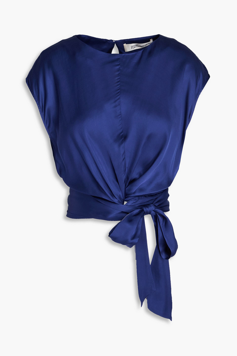 Persephone cropped twisted satin top