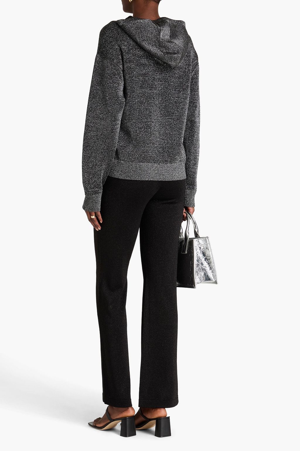 MISSONI Metallic knitted hoodie