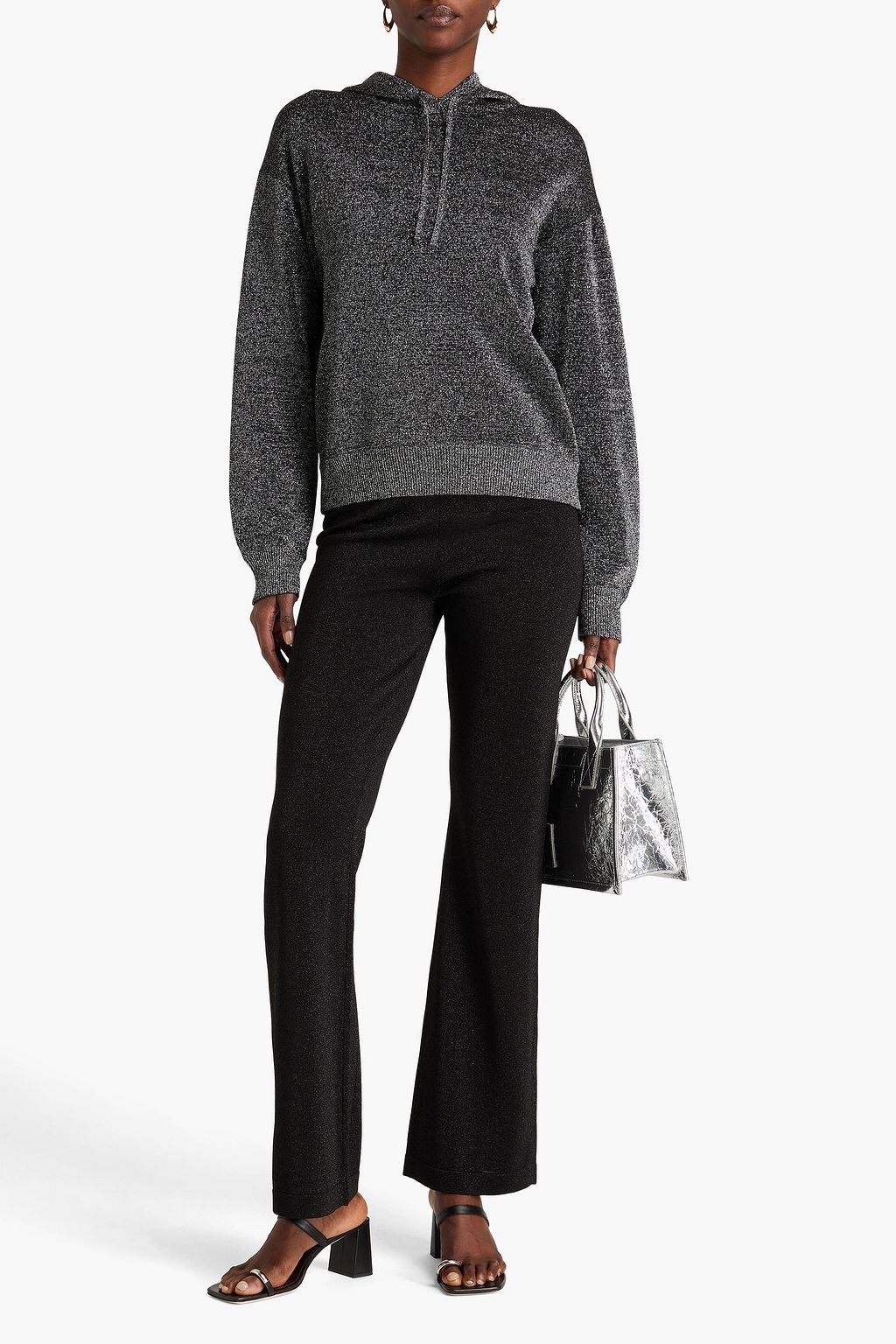 MISSONI Metallic knitted hoodie
