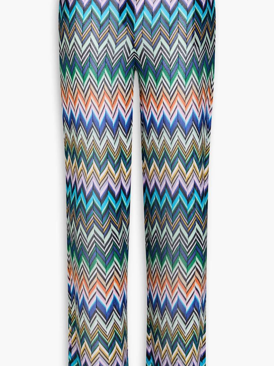 crochet-knit straight-leg pants