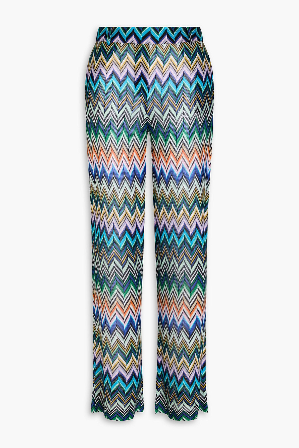Missoni Crochet-knit Straight-leg Pants In Multicolor
