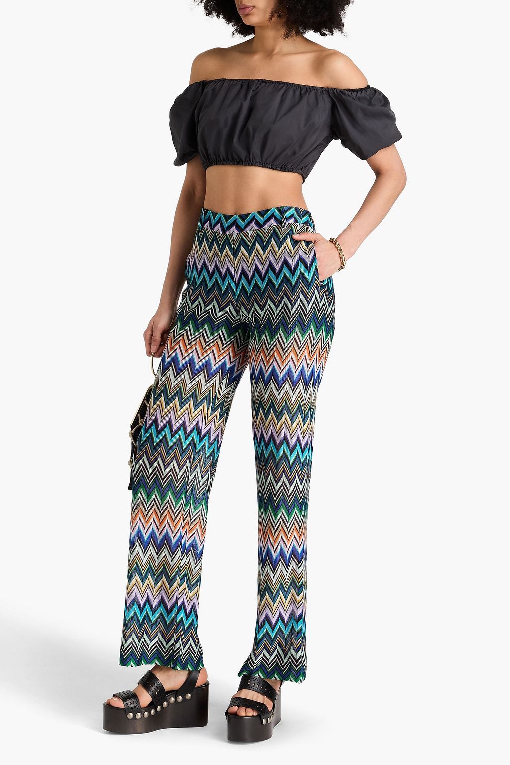 MISSONI Crochet-knit straight-leg pants