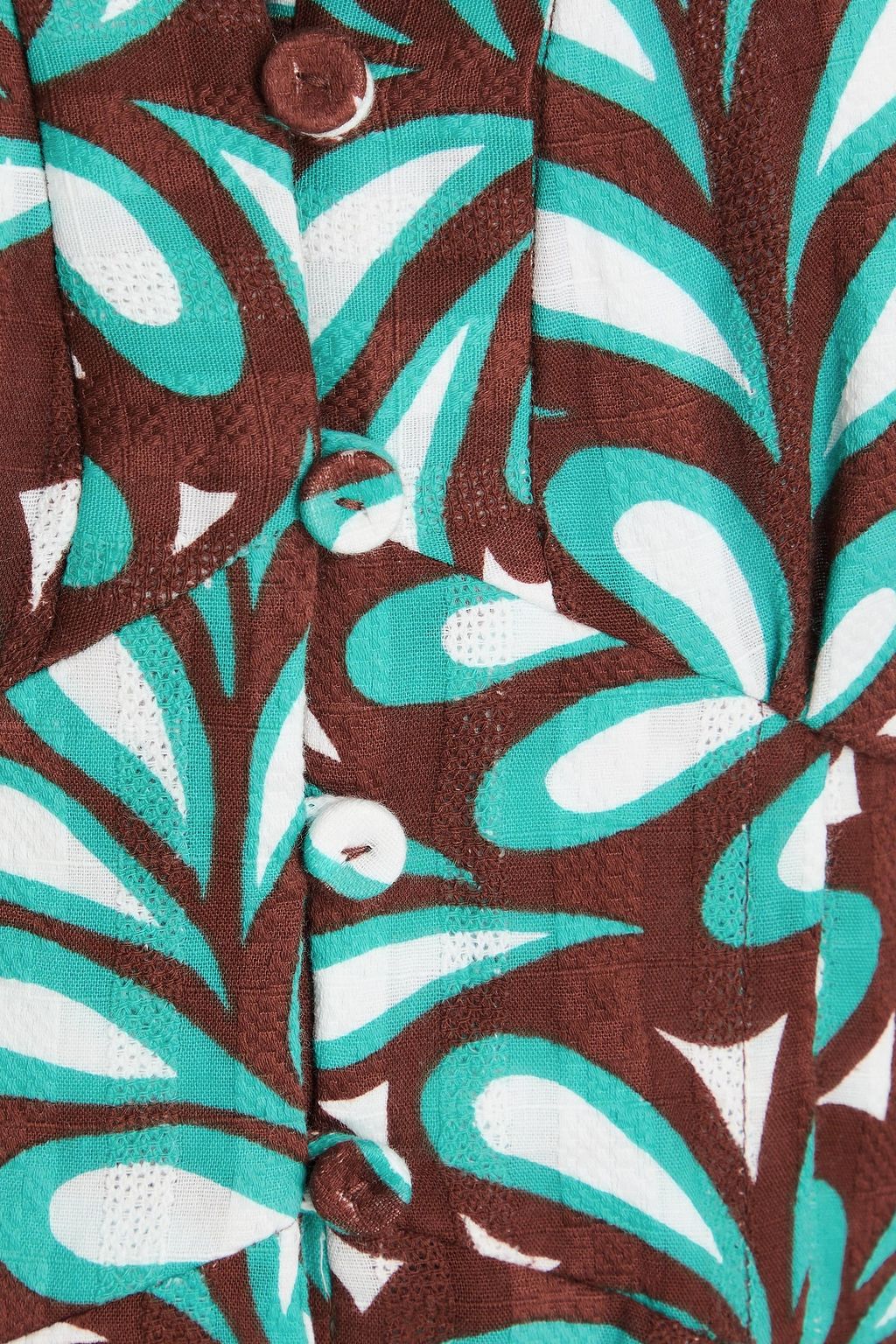DIANE VON FURSTENBERG فتان متوسط الطول "إيريكا" من الجاكار القطني مزينة بطبعات بتأثير مزموم