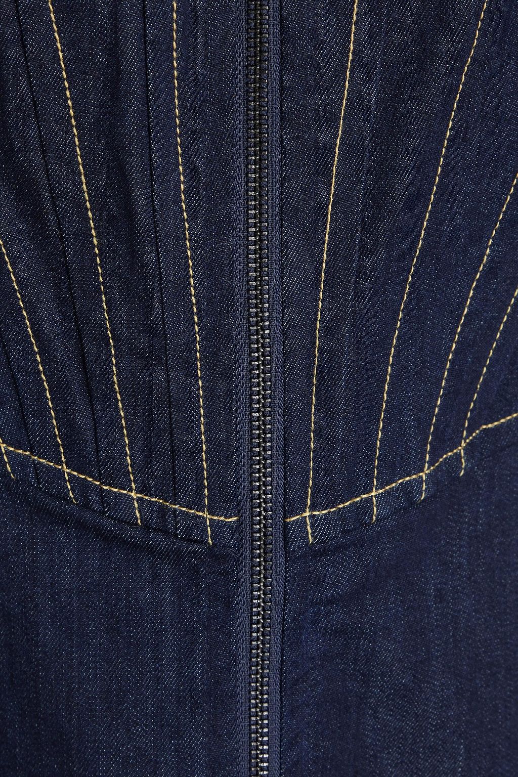 DIANE VON FURSTENBERG デニム ホルターネック ミディワンピース