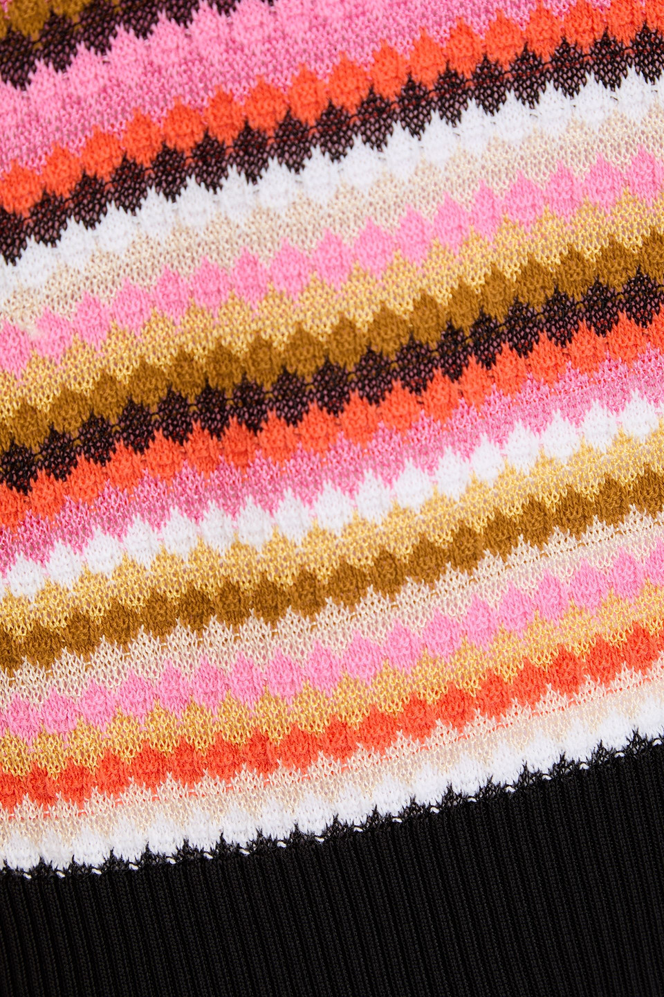 Missoni Crochet-knit Cotton-blend Sweater In Pink
