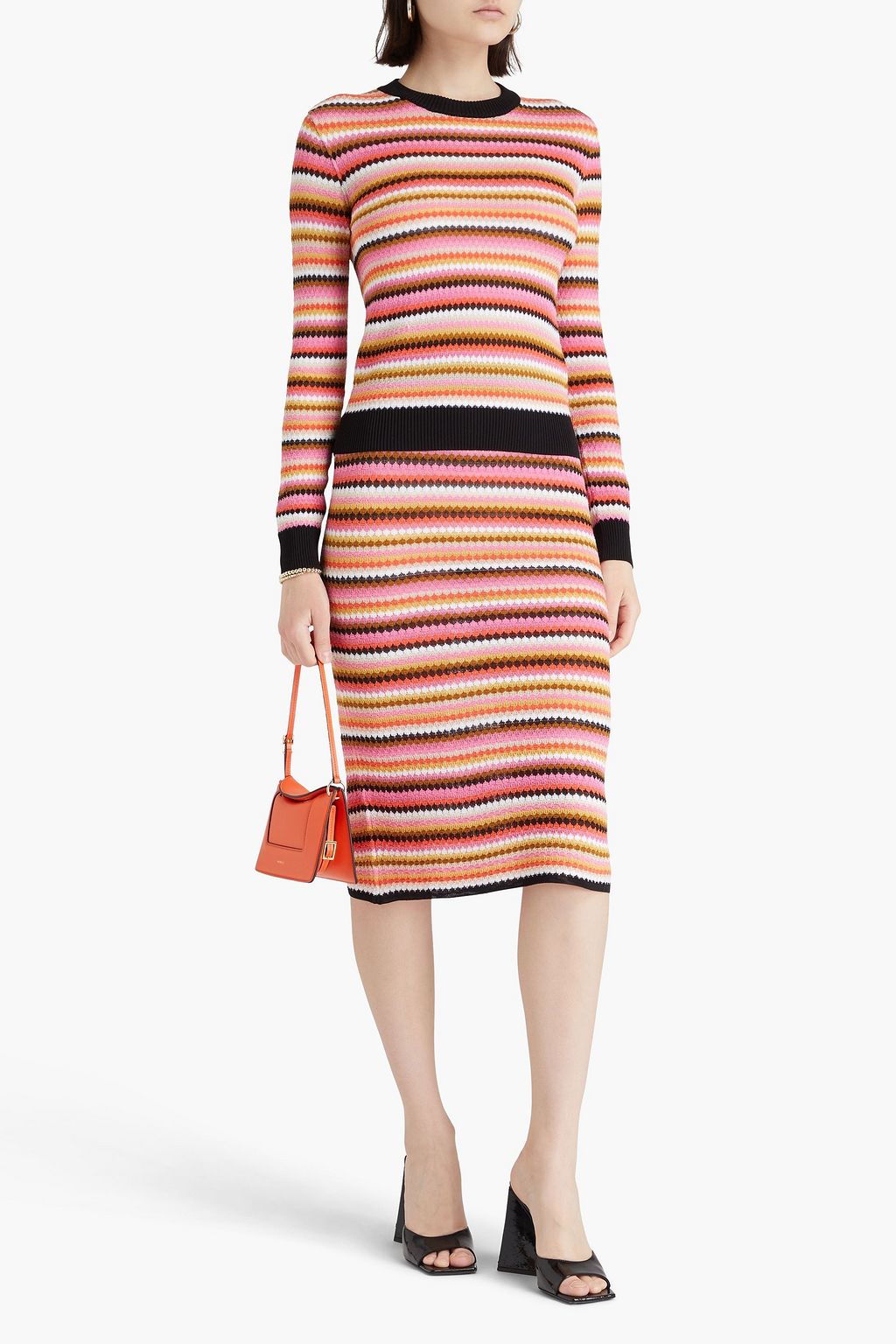 MISSONI كنزة رياضية من مزيج من القطن بحبكة كروشيه